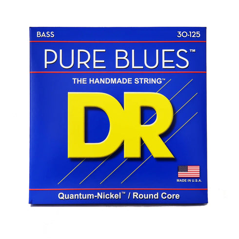 DR PURE BLUES PB6-30 Quantum Nickel Bass Guitar Strings: 6-String Medium 30-125